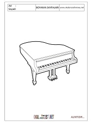 Piano boyama sayfaları 